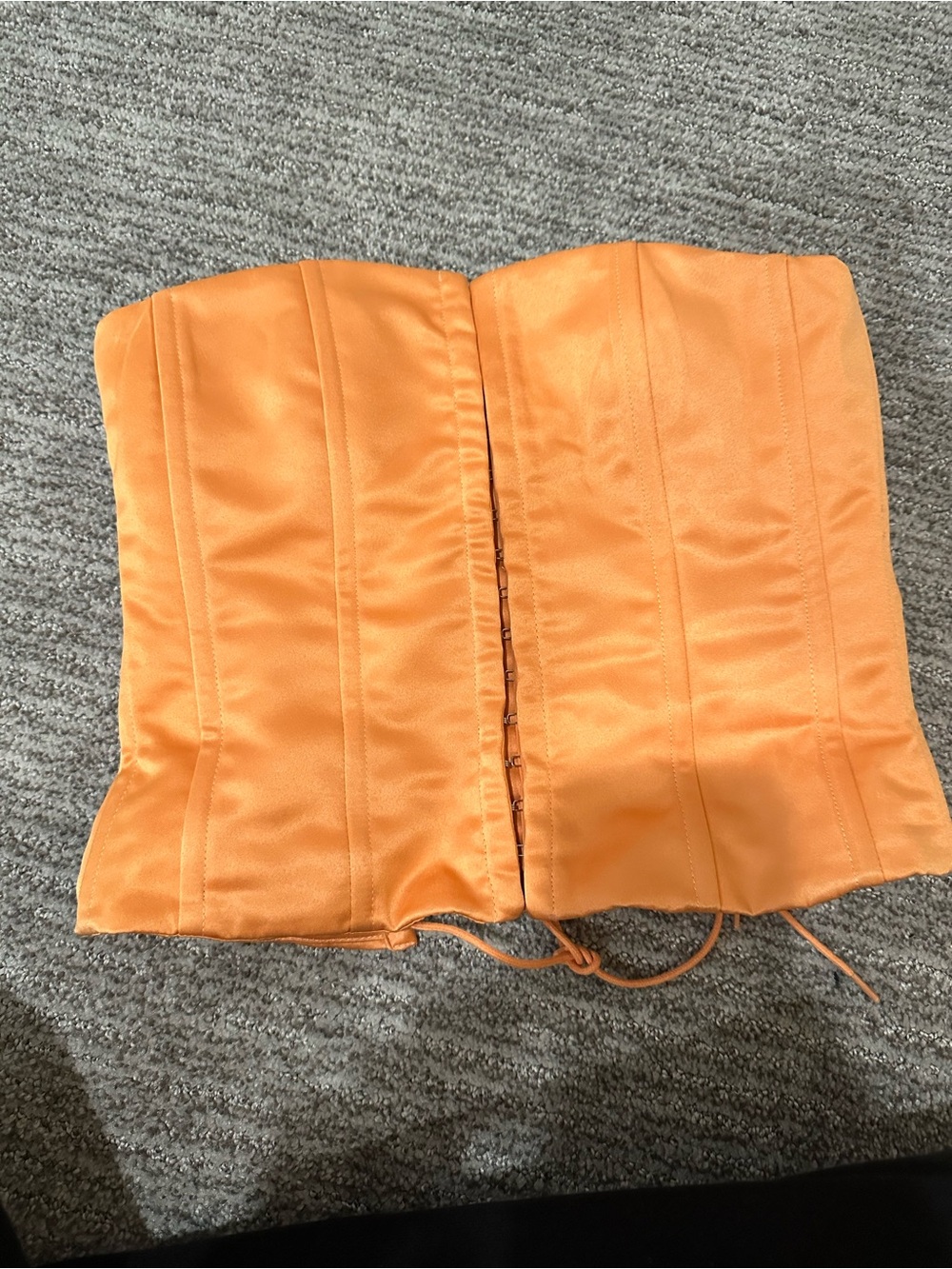 Orange Strapless Corset Top